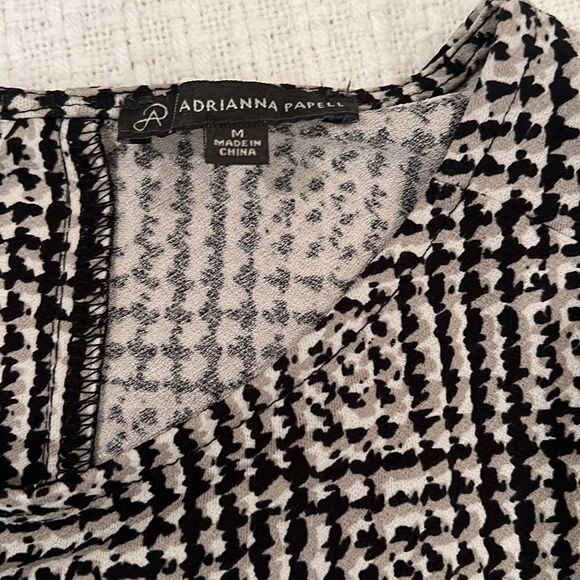 Adrianna Papell Houndstooth Long Sleeve Blouse - Medium - Picture 5 of 7